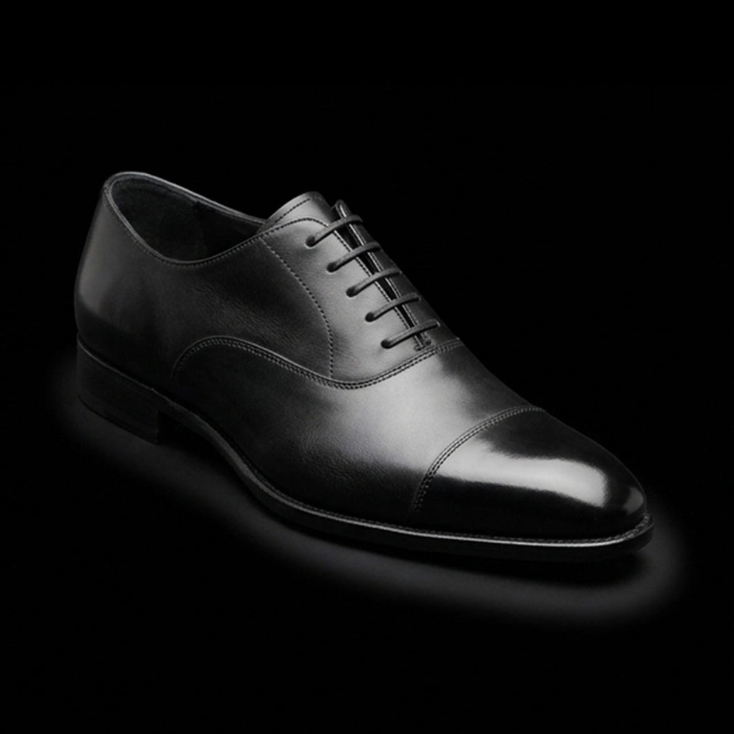 The Ancona – Black Calf Leather Luxury Ankle Boots | Leather Shoe