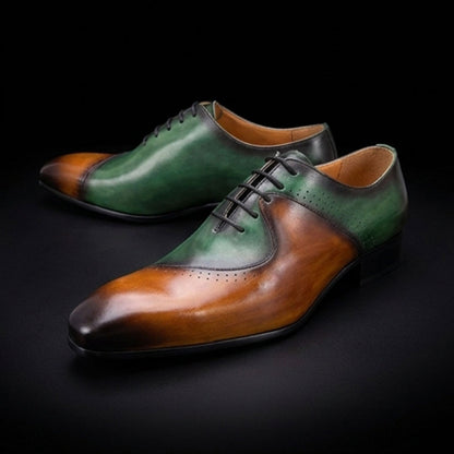 The Dressage – Brown & Purple Formal Oxford | Leather Shoe