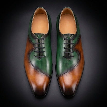 The Dressage – Brown & Purple Formal Oxford | Leather Shoe