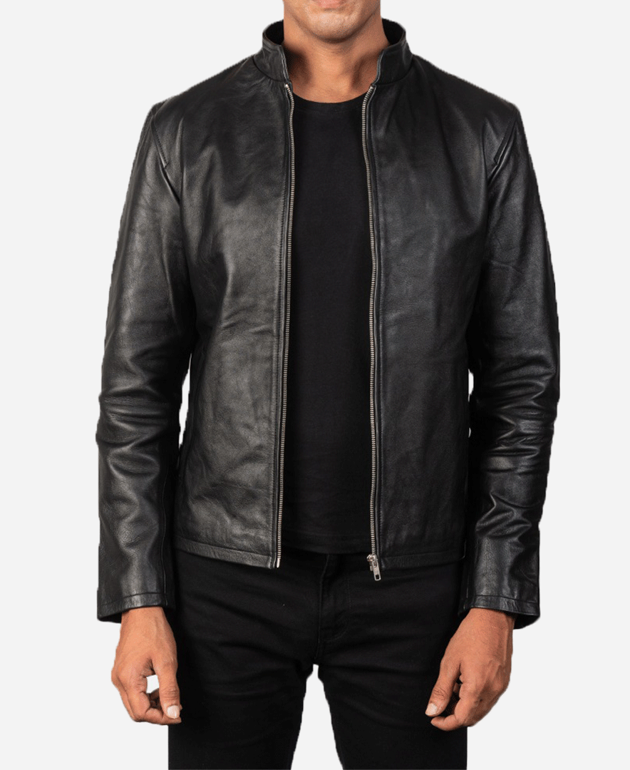 Alex Black Leather Biker Jacket