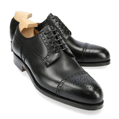 Men's Black Leather Handmade Oxford Shoes