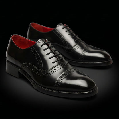 The Bridle – Black Calfskin Cap Toe Oxford | Leather Shoe
