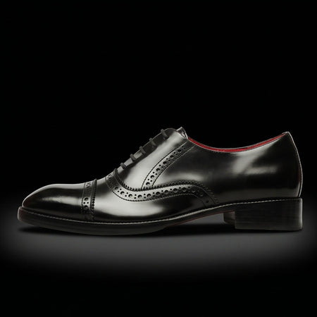 The Bridle – Black Calfskin Cap Toe Oxford | Leather Shoe