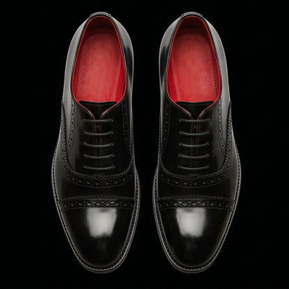 The Bridle – Black Calfskin Cap Toe Oxford | Leather Shoe