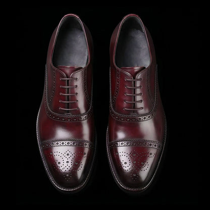 The Shagreen – Burgundy Cap Toe Oxford | Leather Shoe