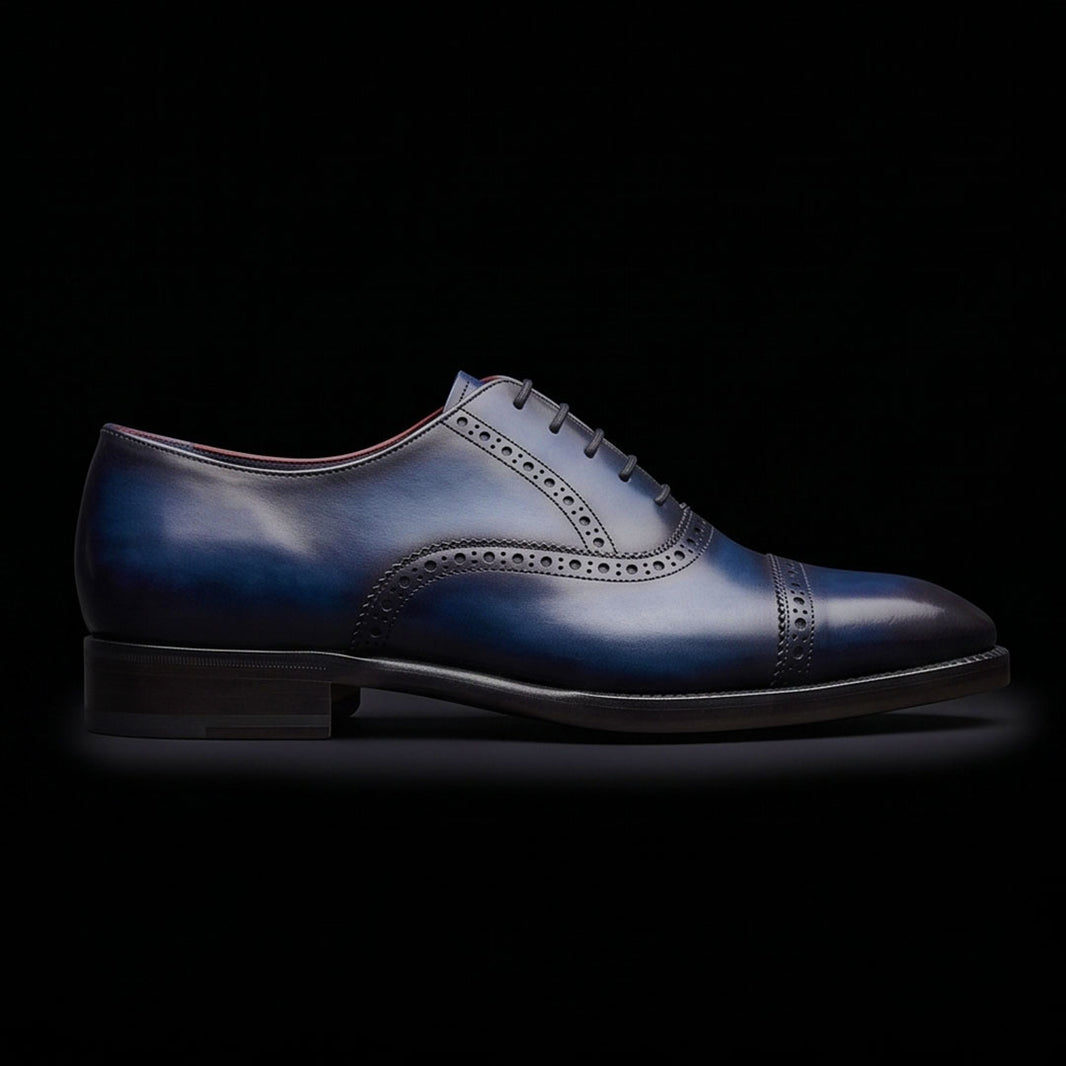 Classic Captoe Oxford Navy Blue