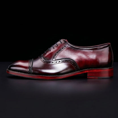 The Lord – Wine Red Cap Toe Oxford | Leather Shoe