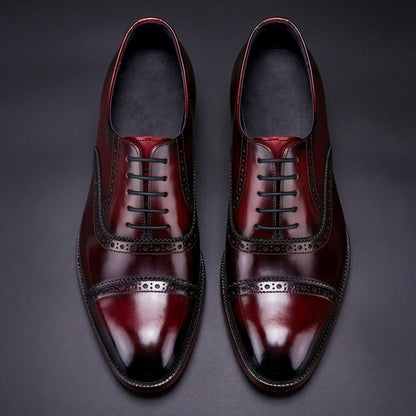 The Lord – Wine Red Cap Toe Oxford | Leather Shoe
