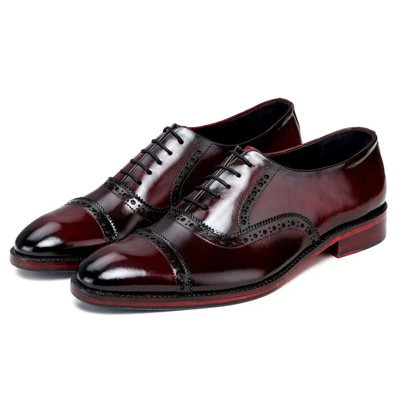 Classic Captoe Oxford Wine Red