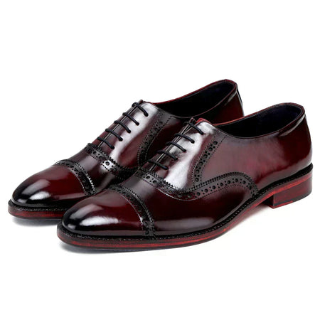 Classic Captoe Oxford Wine Red