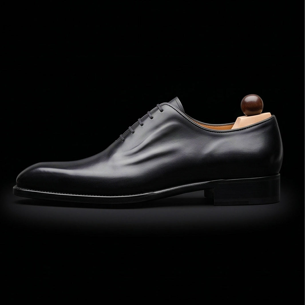 Handmade Men's Black Leather Formal Shoes