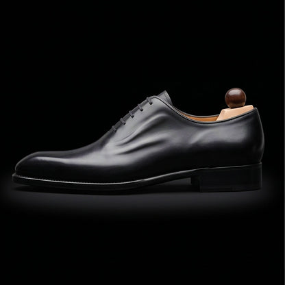 Handmade Men's Black Leather Formal Shoes