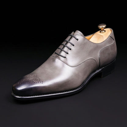 The Counter – Grey Patina Cap Toe Oxford | Leather Shoe