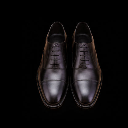 Men's Black Leather Formal Oxford Shoes