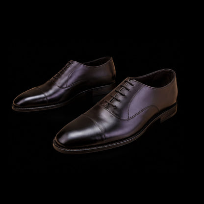 Men's Black Leather Formal Oxford Shoes