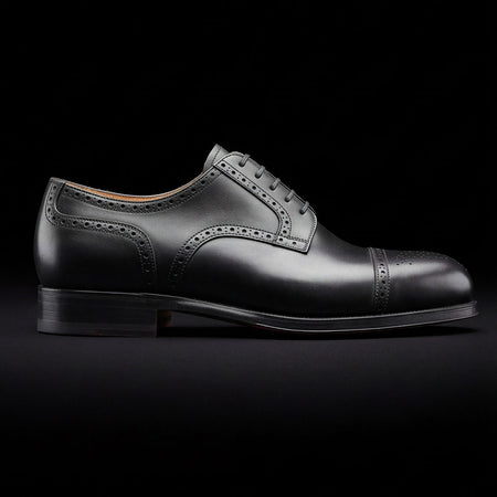 Men's Black Leather Handmade Oxford Shoes