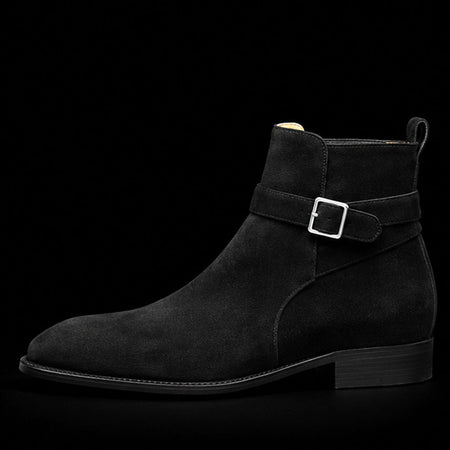 Men's Black Suede Leather Jodhpur Boots