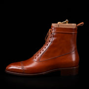 The Trento – Brown Cap Toe Ankle Dress Boots