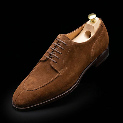 Men's Brown Suede Slip Toe Formal Dress Shoes