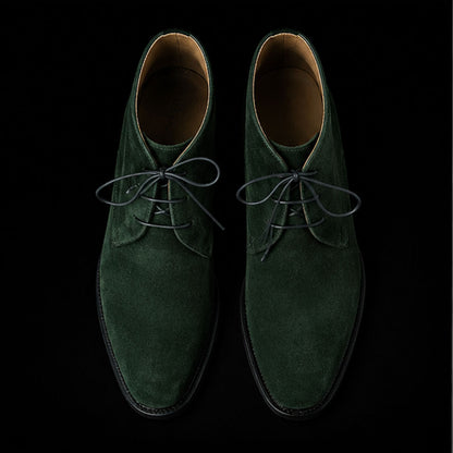 Men's Forest Green Suede Leather Chukka Boots