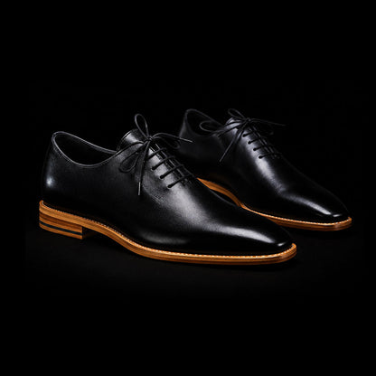 Men's Genuine Black Leather Formal Shoes
