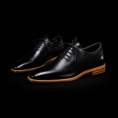 Men's Genuine Black Leather Formal Shoes