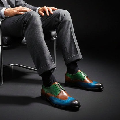 The Livorno – Multi-Tone Wingtip Brogue Oxford | Leather Shoe