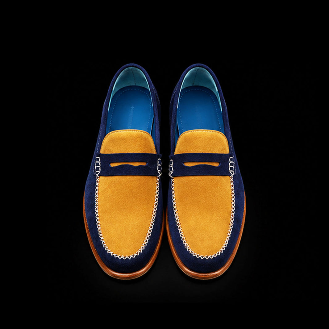 Men's Multi Color Pure Suede Penny Loafers