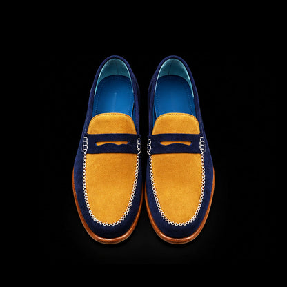 Men's Multi Color Pure Suede Penny Loafers