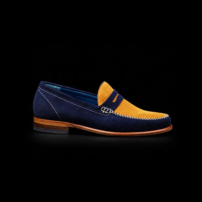 Men's Multi Color Pure Suede Penny Loafers