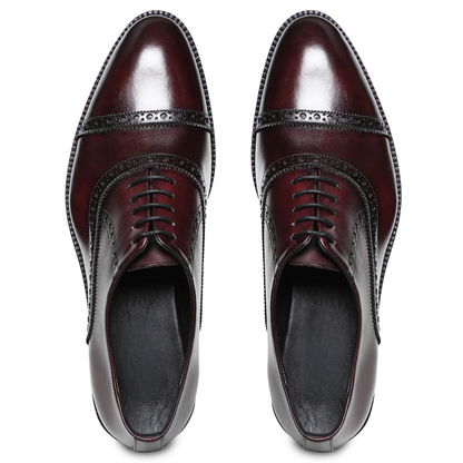 Classic Captoe Oxford - Burgundy