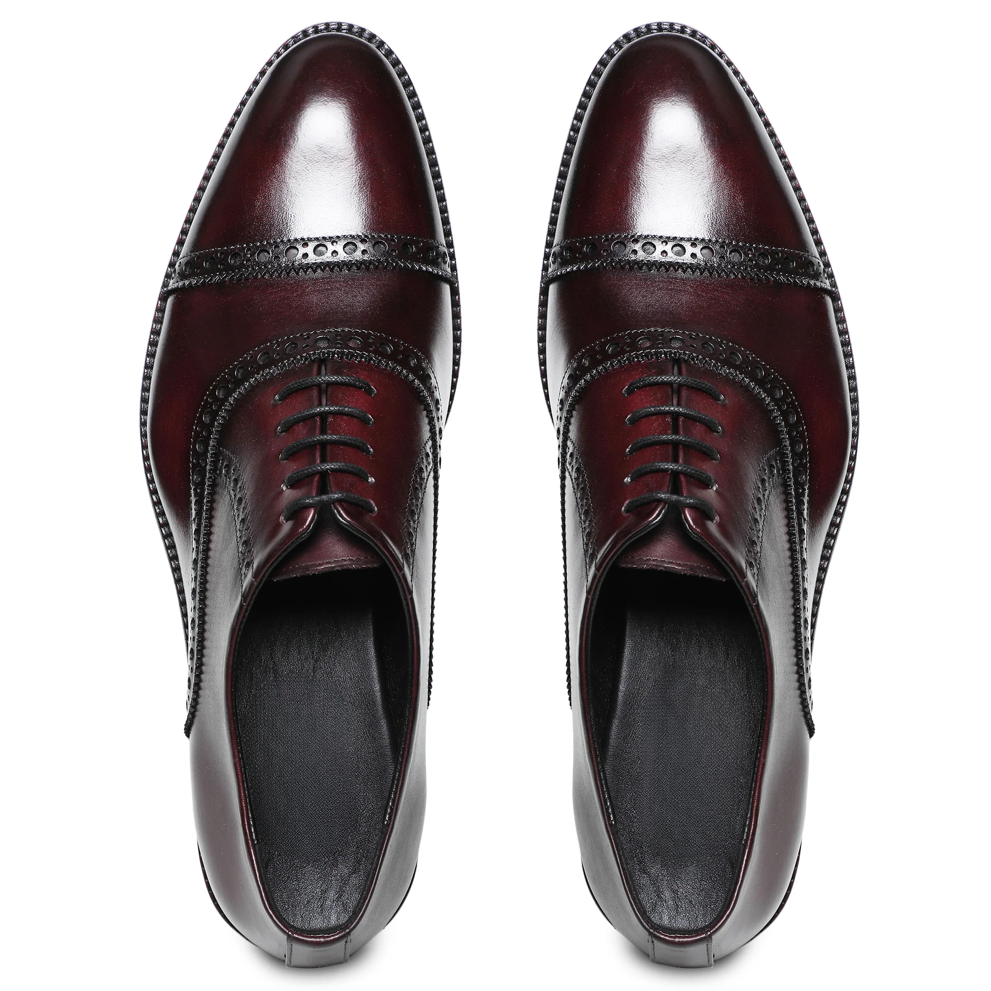 Classic Captoe Oxford - Burgundy