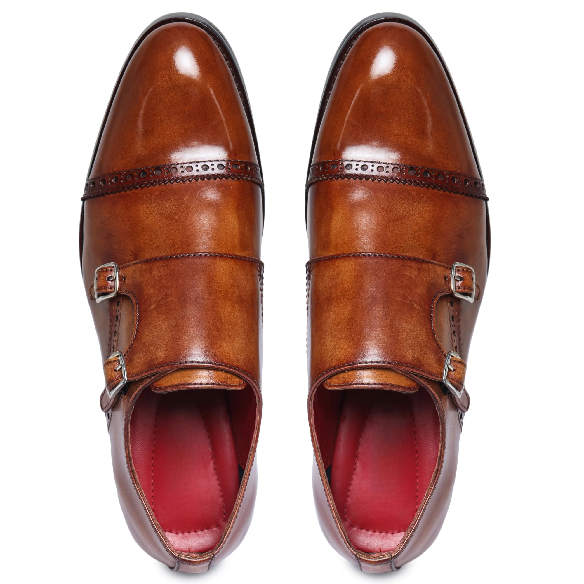 Captoe Double Monk Strap - Brown