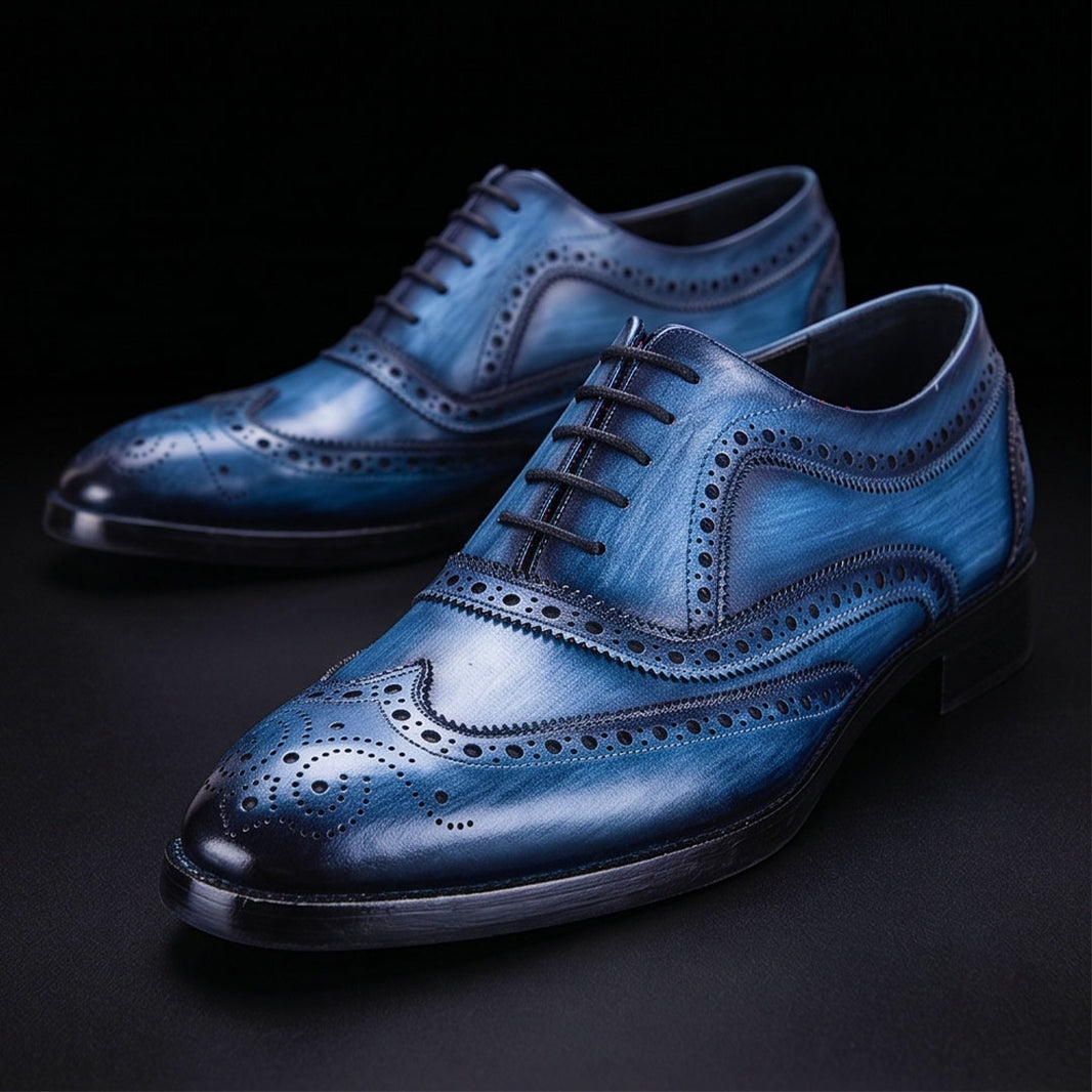 Wingtip Brogue Oxford Navy