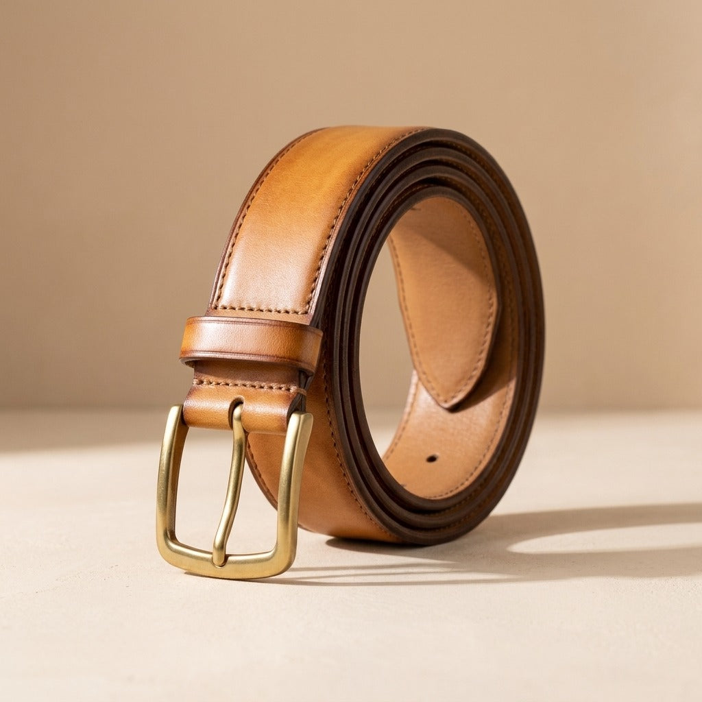 Matching leather belt