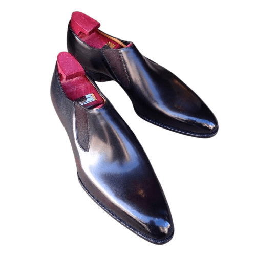 Black Demi Chelsea Shoes Inspired by James Bond - LEATHERSHOE