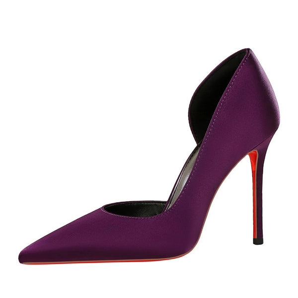 Pointed-Toe Red-Sole High Heels for Women