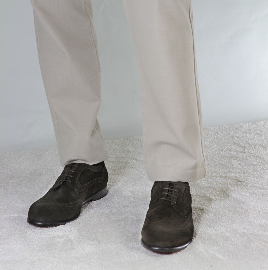 Elegant men's Deby in dark brown suede