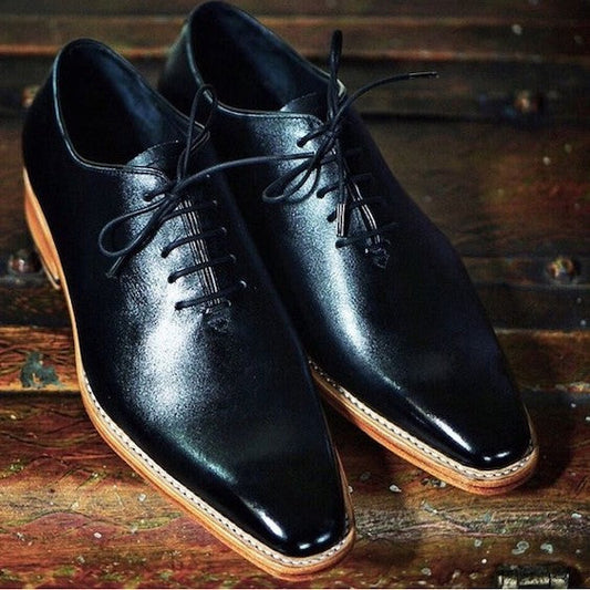 Men's Genuine Black Leather Formal Shoes