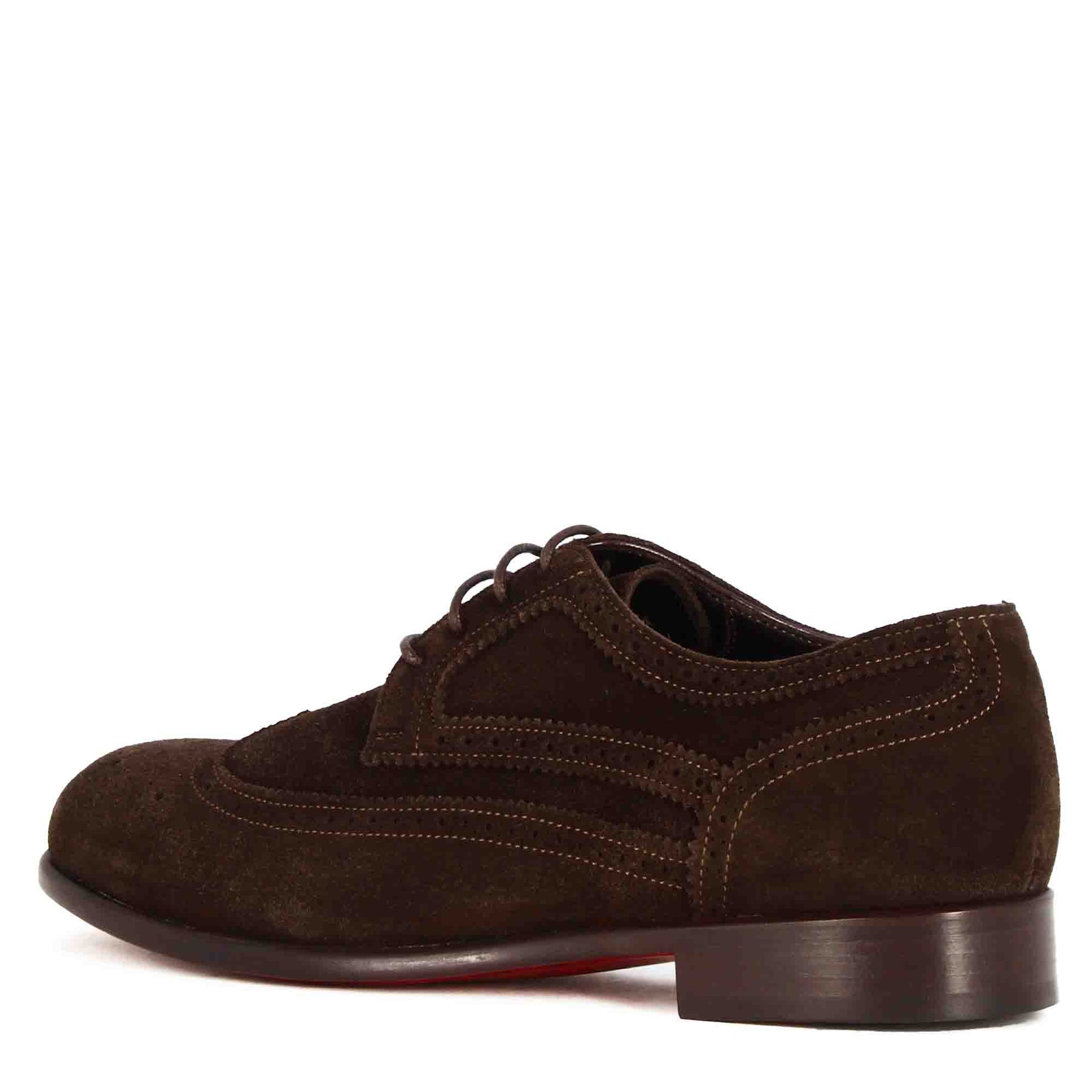 Elegant men's Deby in dark brown suede