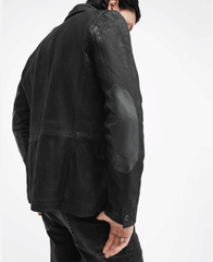 Survey Double Layered Leather Blazer - LEATHERSHOE