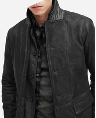 Survey Double Layered Leather Blazer - LEATHERSHOE
